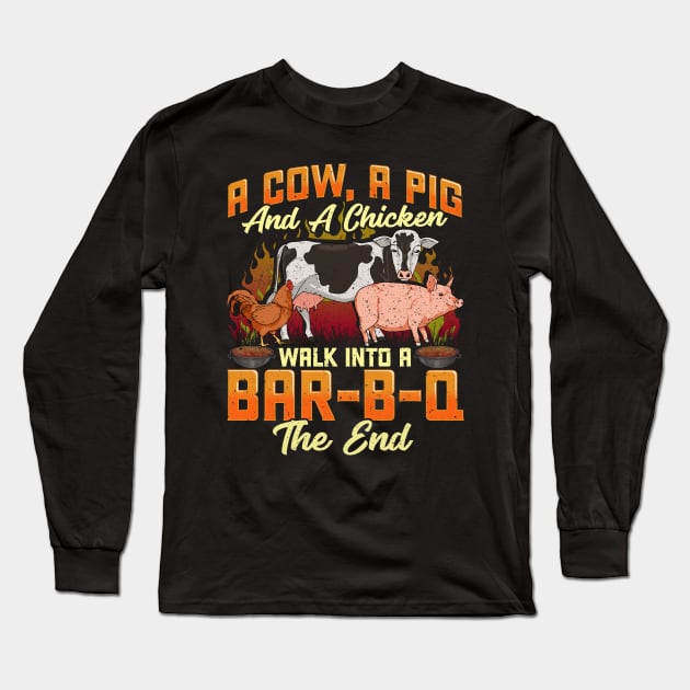 Funny Barbecue Grill Gifts Grilling Tee BBQ Master Chef Long Sleeve T-Shirt by Proficient Tees